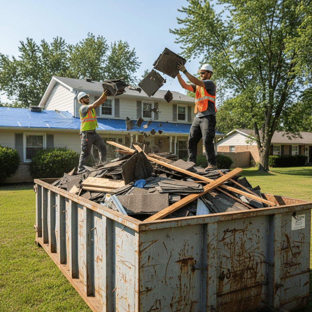 Realistic image generated for how to choose the right dumpster size for your project