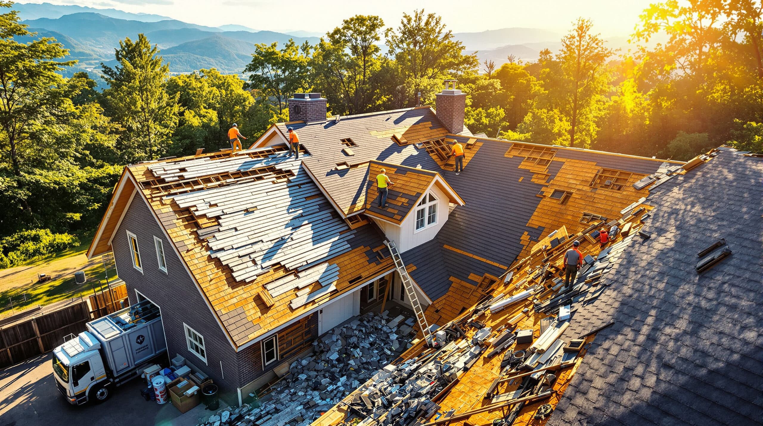 dumpster rental for roofing debris disposal Asheville NC