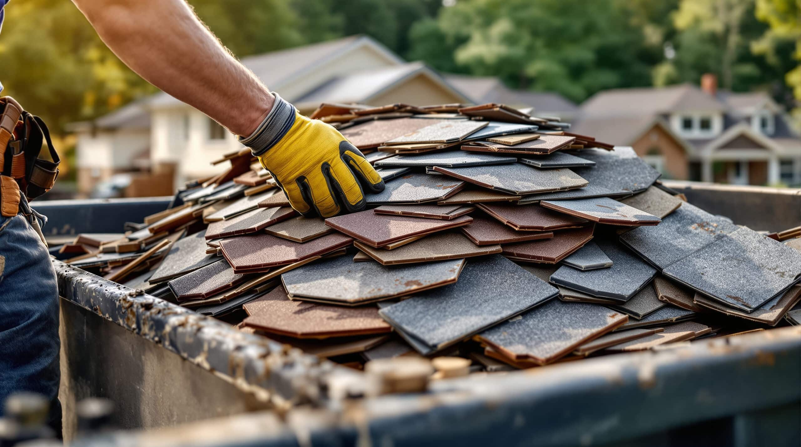 dumpster rental for roofing debris disposal Asheville NC